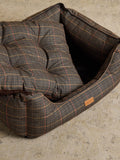 Joules Henson Check Brown dog bed, UK version