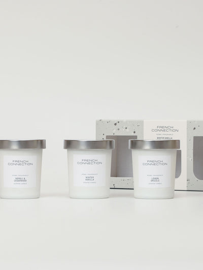 Next French Connection White Collection Trio Scented Candles Gift Set 3 x 64g- Buy online at McGrocer