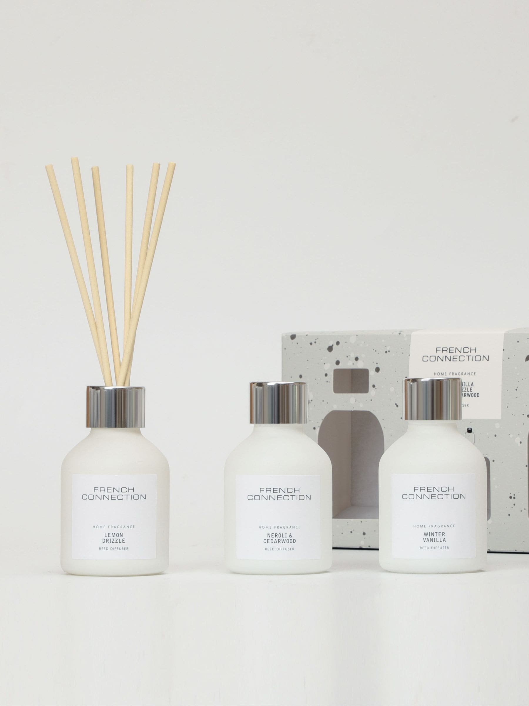 French Connection White Collection reed diffuser trio 3x60ml (British brand)
