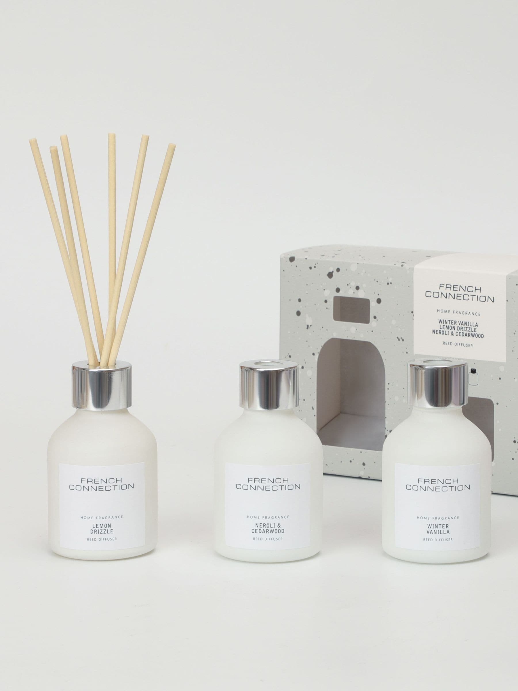 French Connection White Collection reed diffuser trio 3x60ml (British brand)