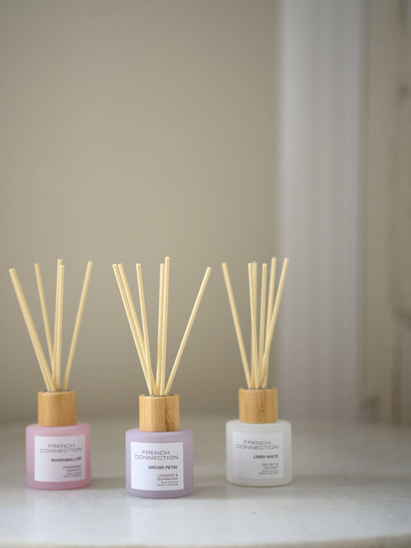 French Connection reed diffuser gift set pastel trio 3x50g, imported from the UK