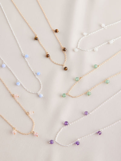 Next Gold/SilverTone Semi Precious Stone Necklace- Buy online at McGrocer