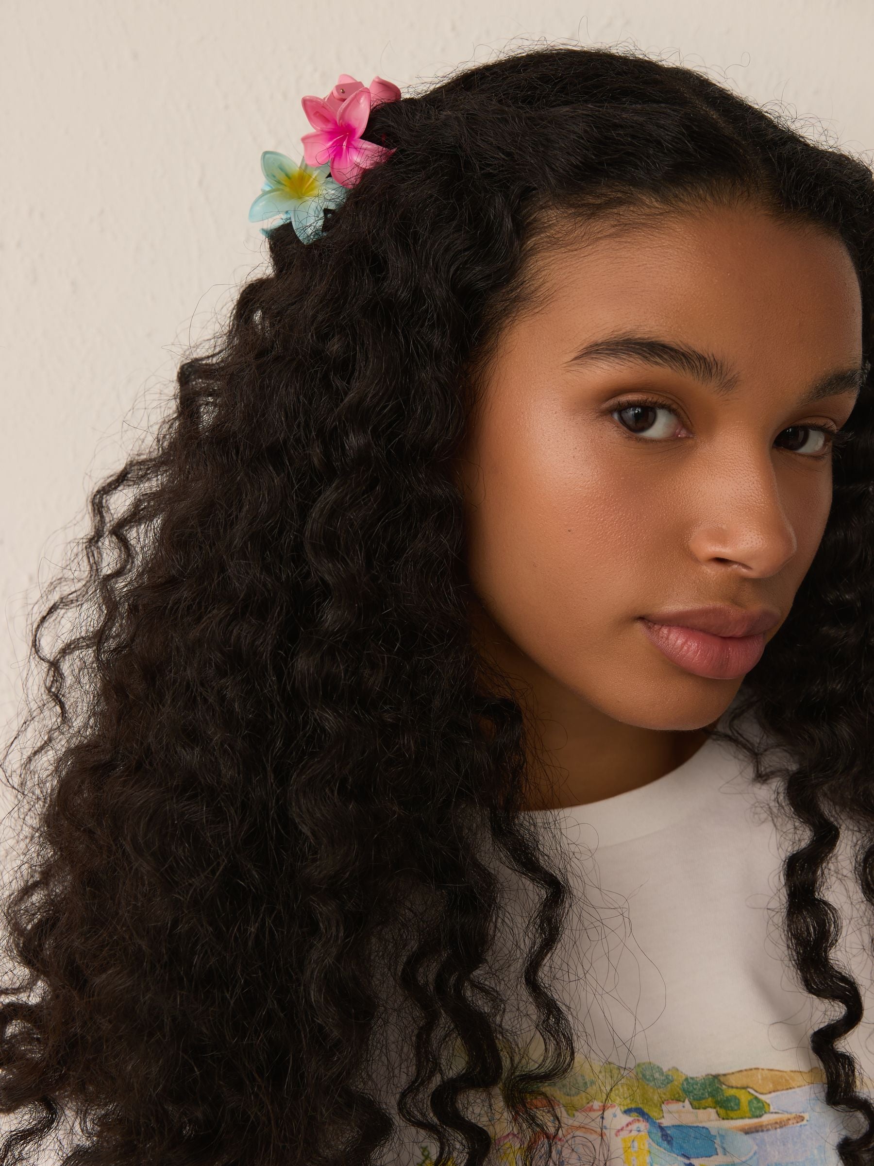 Multi Coloured Mini Flower Hair Clips 3 Pack, imported from the UK