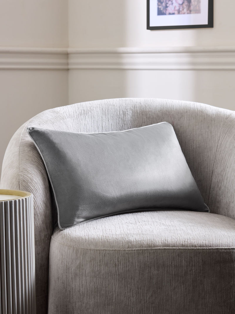 Dark Green Matte Velvet Contrast Pipe Cushion - 50 x 50cm