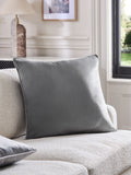 Dark Green Matte Velvet Contrast Pipe Cushion - 50 x 50cm