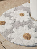 Natural Grey Daisy bath mat 50x80cm - British product