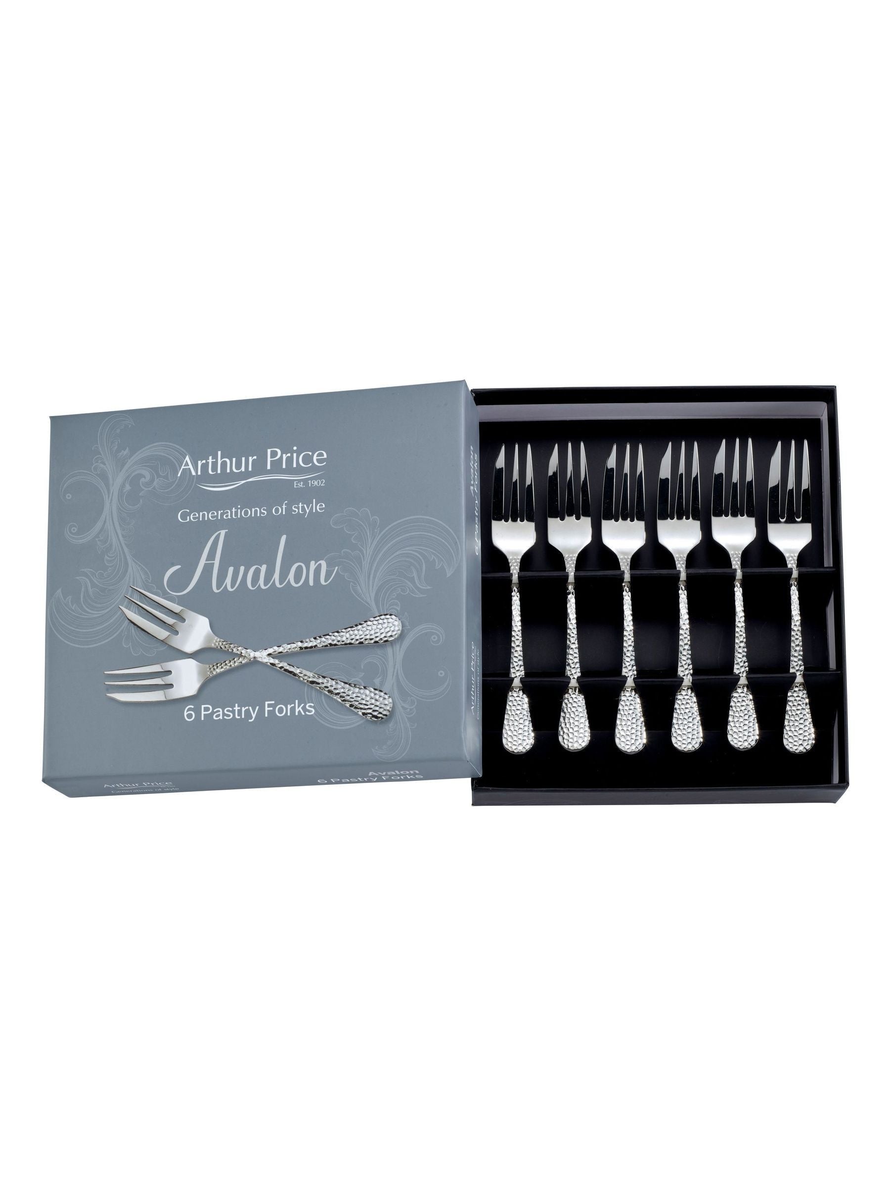 Arthur Price Set of 6 Stainless Steel Avalon Pastry Forks
