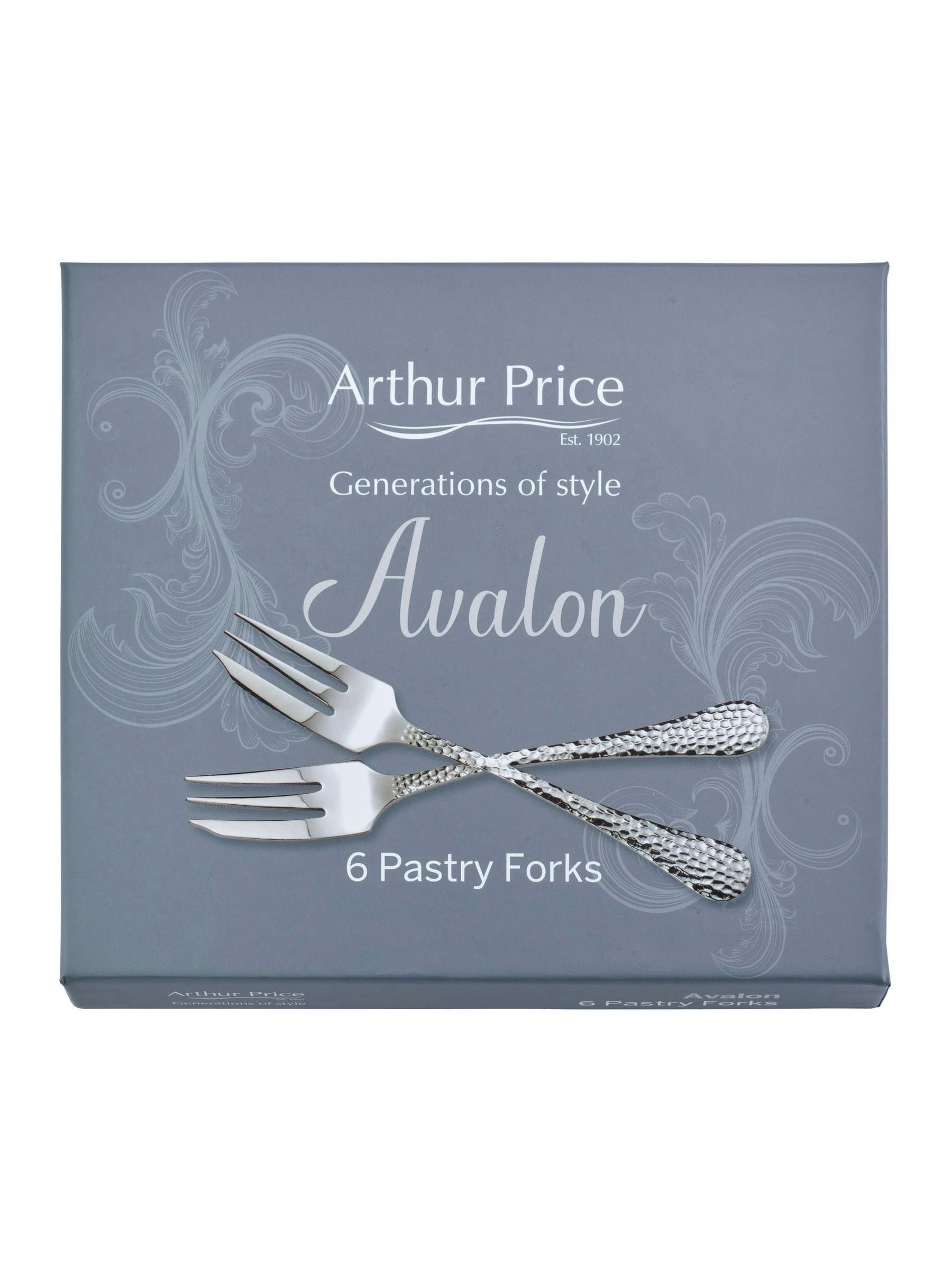 Arthur Price Set of 6 Stainless Steel Avalon Pastry Forks
