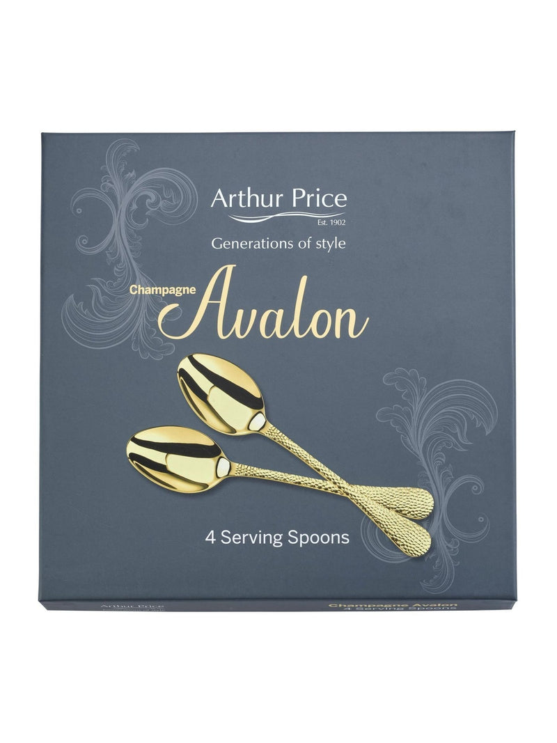 Arthur Price champagne gold avalon serving spoons set 4 - British product