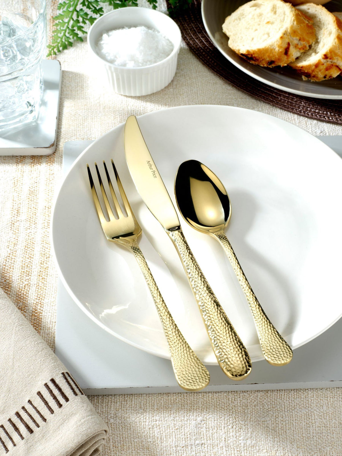 Arthur Price champagne gold avalon serving spoons set 4 - British product