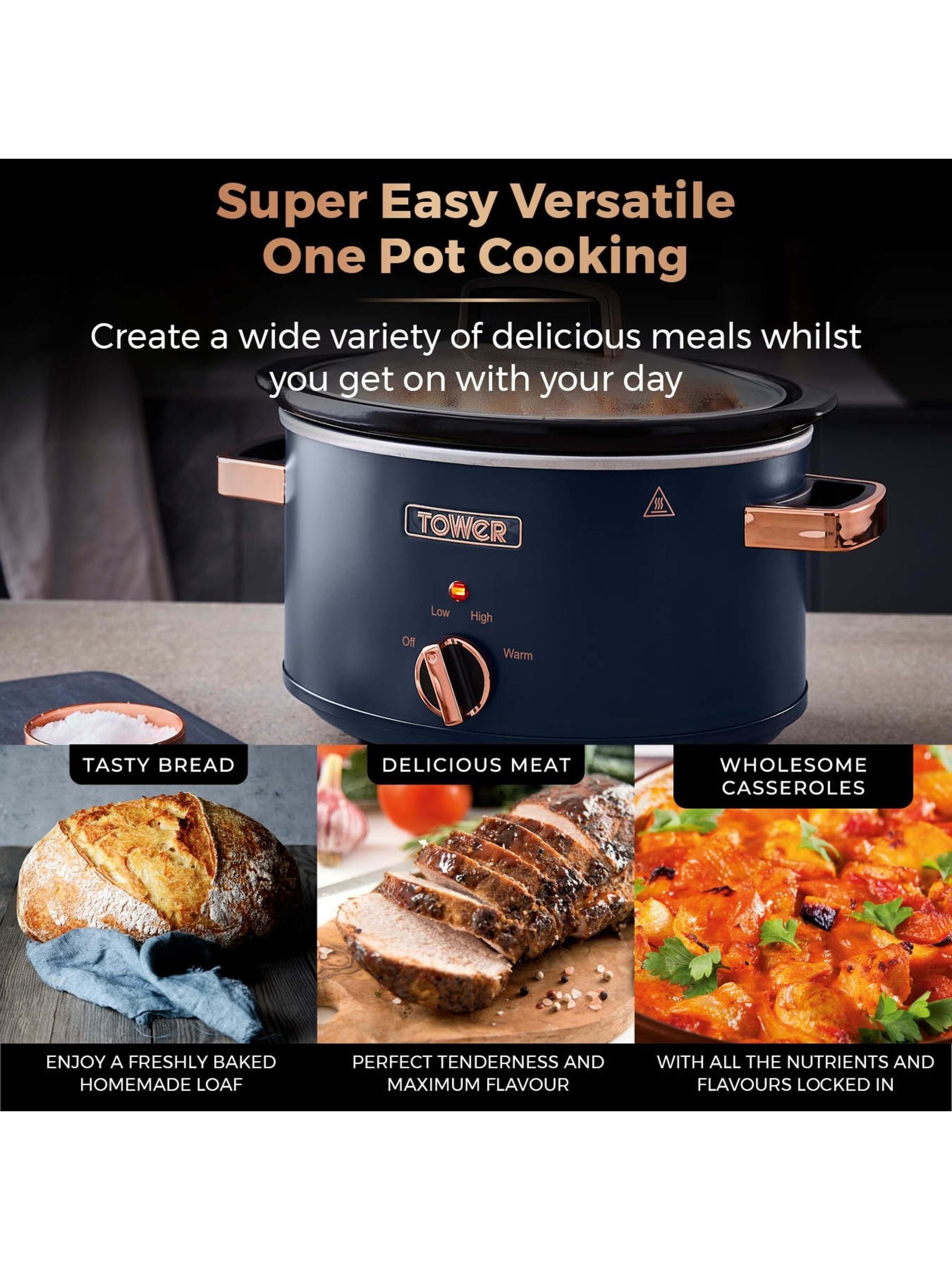 Tower Blue Cavaletto 3.5L slow cooker (British brand)