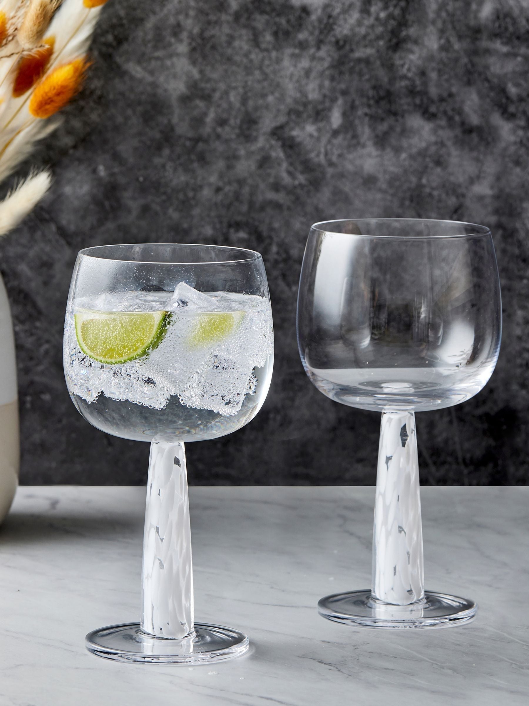 Anton Studio Designs Set of 2 White Björn Gin Glasses