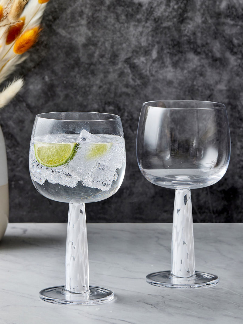 Anton Studio Designs Set of 2 White Björn Gin Glasses