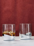 Anton Studio Designs Silberwellen-Gläser Set mit 2 Stück - Britisches Produkt