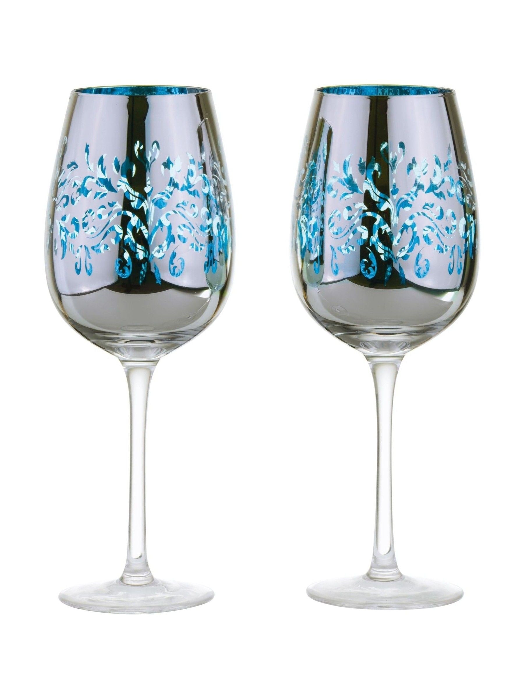 Artland blue filigree wine glasses set of 2 - British product