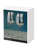 Artland blue filigree wine glasses set of 2 - British product