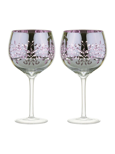Artland Set aus 2 Flieder-Filigran-Gin-Gläsern