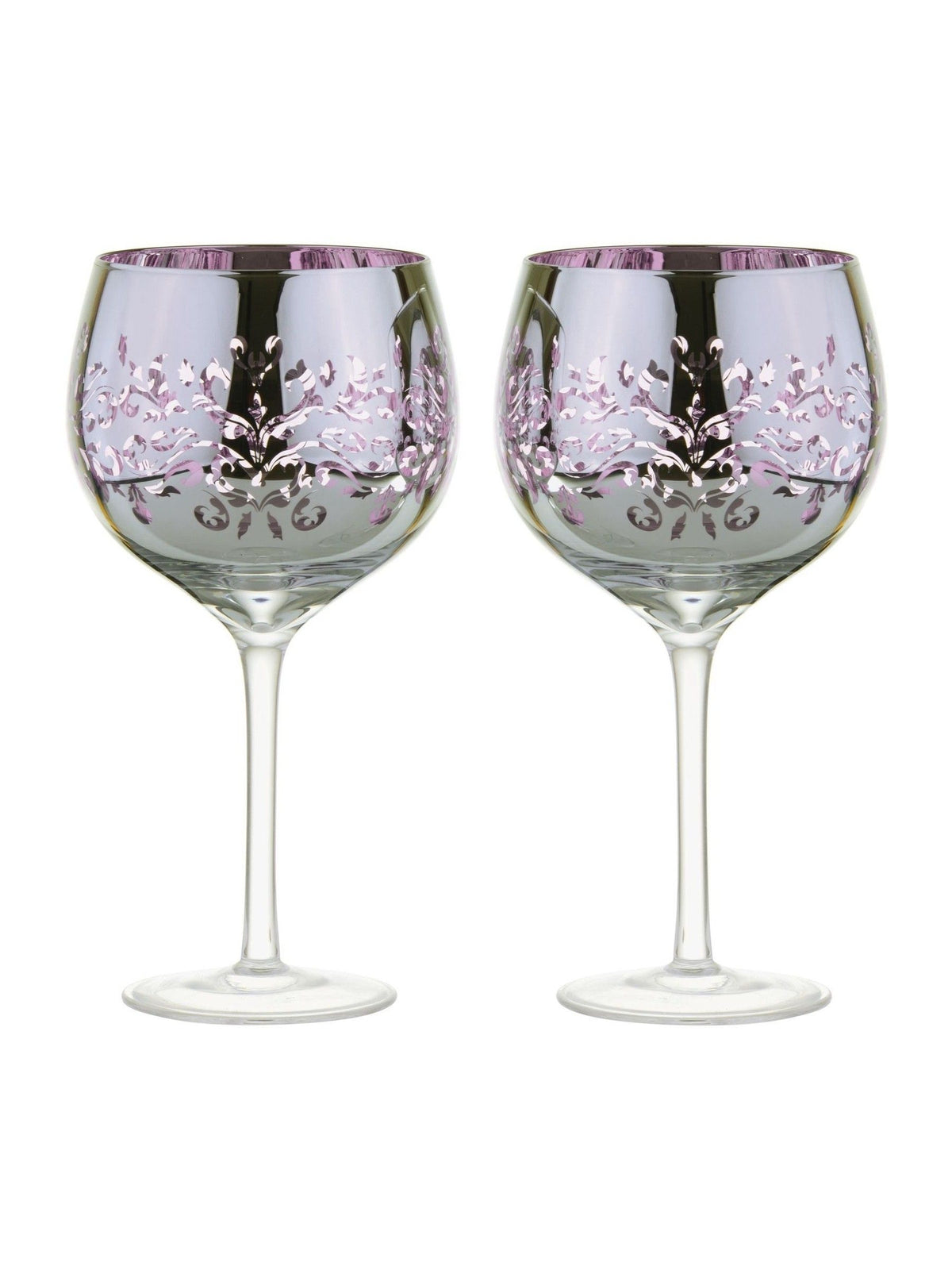 Artland Set of 2 Lilac Filigree Gin Glasses