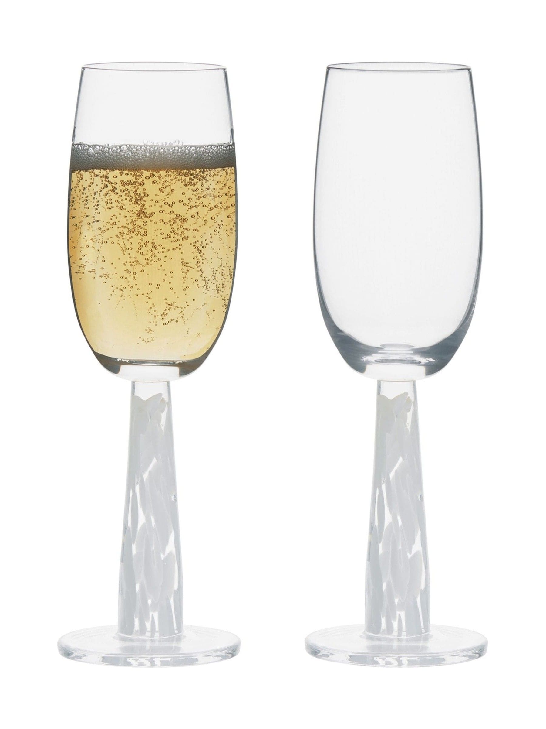 Anton Studio Designs White Björn champagne flutes set of 2 - British product