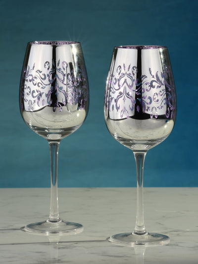 Artland Sett med 2 lilla filigran vinglass