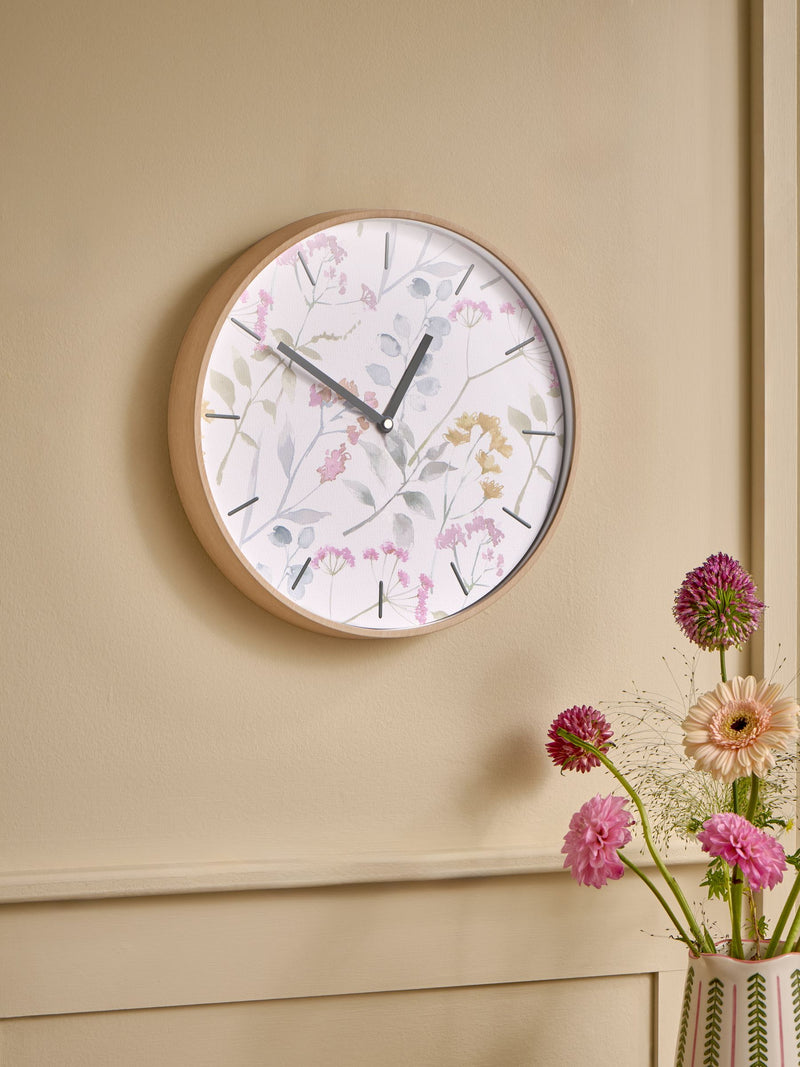 Isla multicolour floral wall clock 30cm, UK version