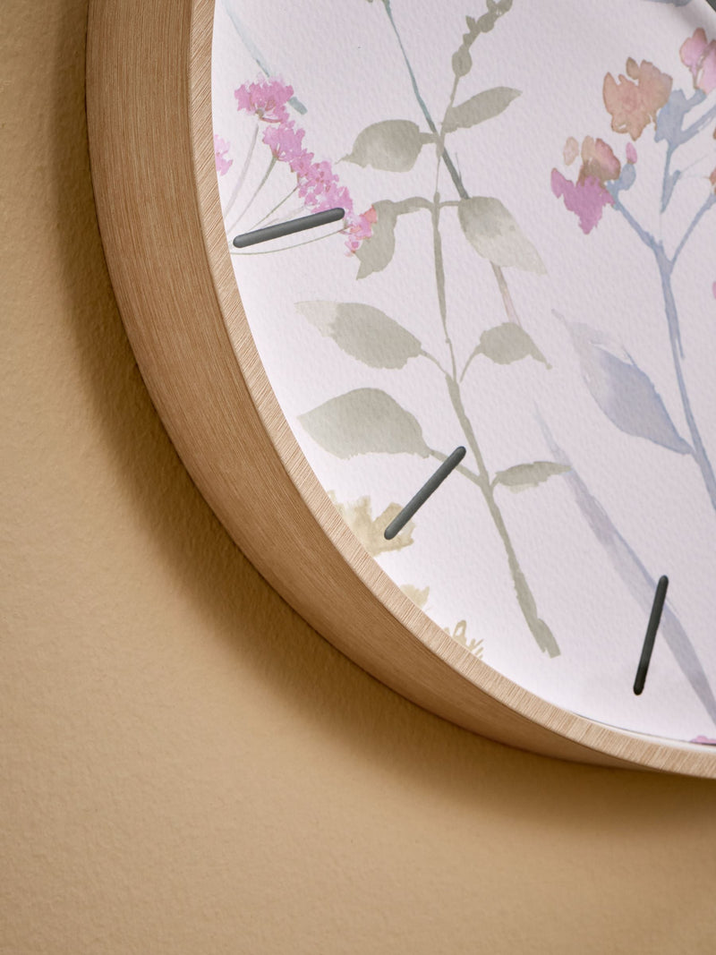 Isla multicolour floral wall clock 30cm, UK version