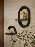 Black display shelves set of 2 32.5cm - British product