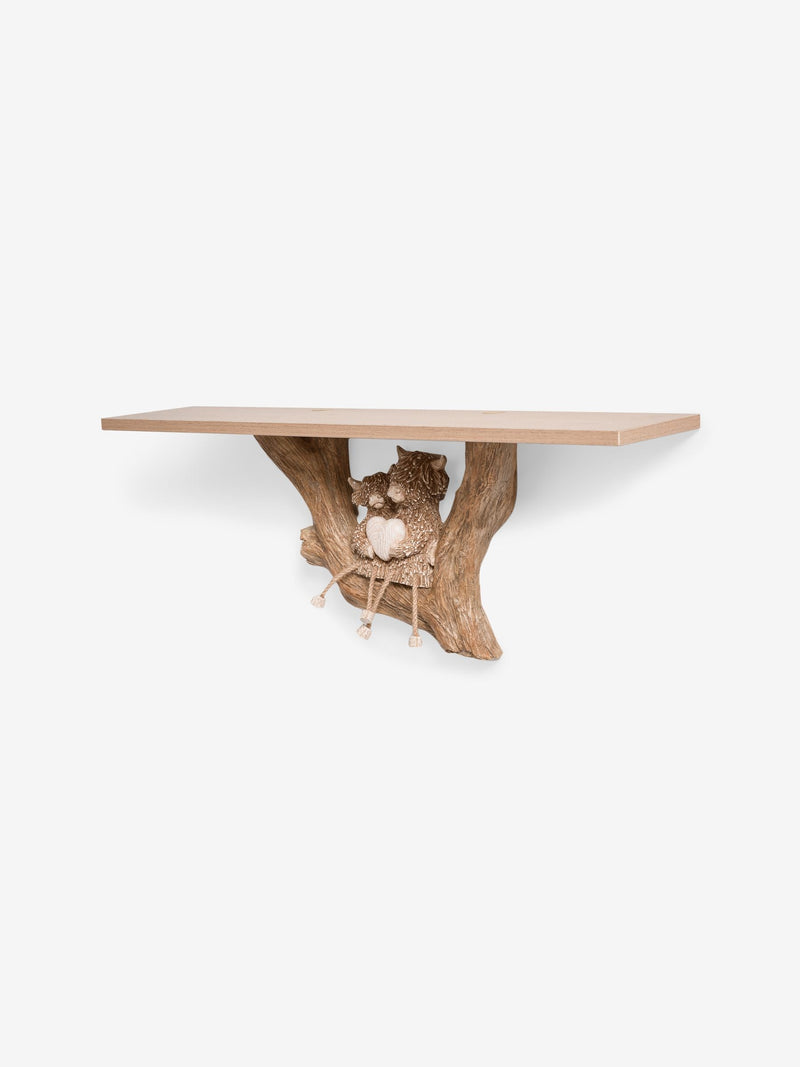 Hamish Highland Cow wall shelf 60cm wide - British product