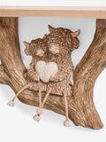 Hamish Highland Cow wall shelf 60cm wide - British product
