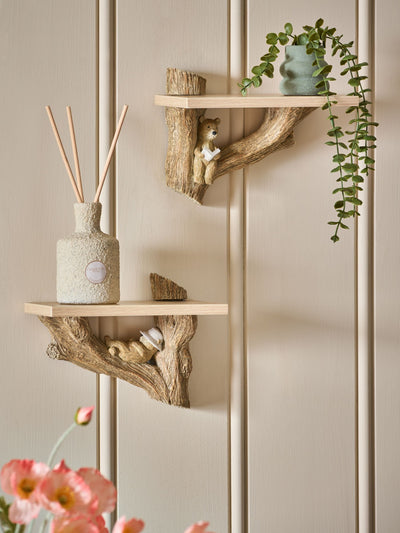 Next Natural Bertie Bear Set of 2 Wall Shelves- Buy online at McGrocer