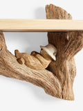 Natural Bertie Bear wall shelves set of 2, UK version