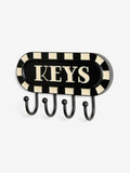 Black white metal key hooks wall mounted, UK version