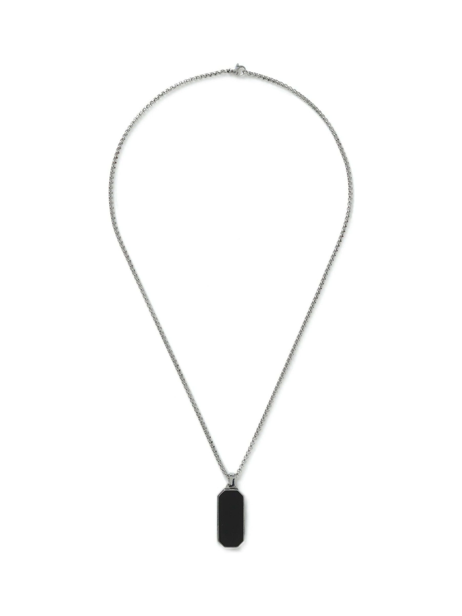 Stainless steel pendant necklace resin detail, imported from the UK