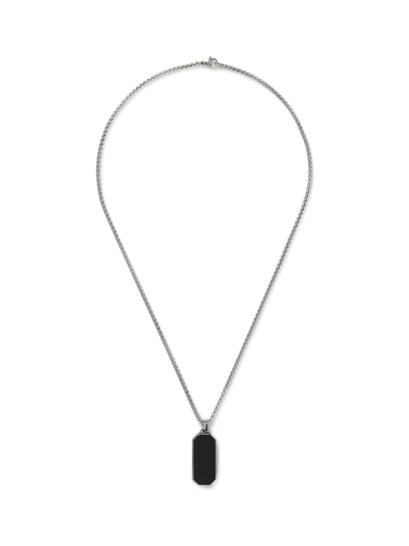 Stainless steel pendant necklace resin detail, imported from the UK
