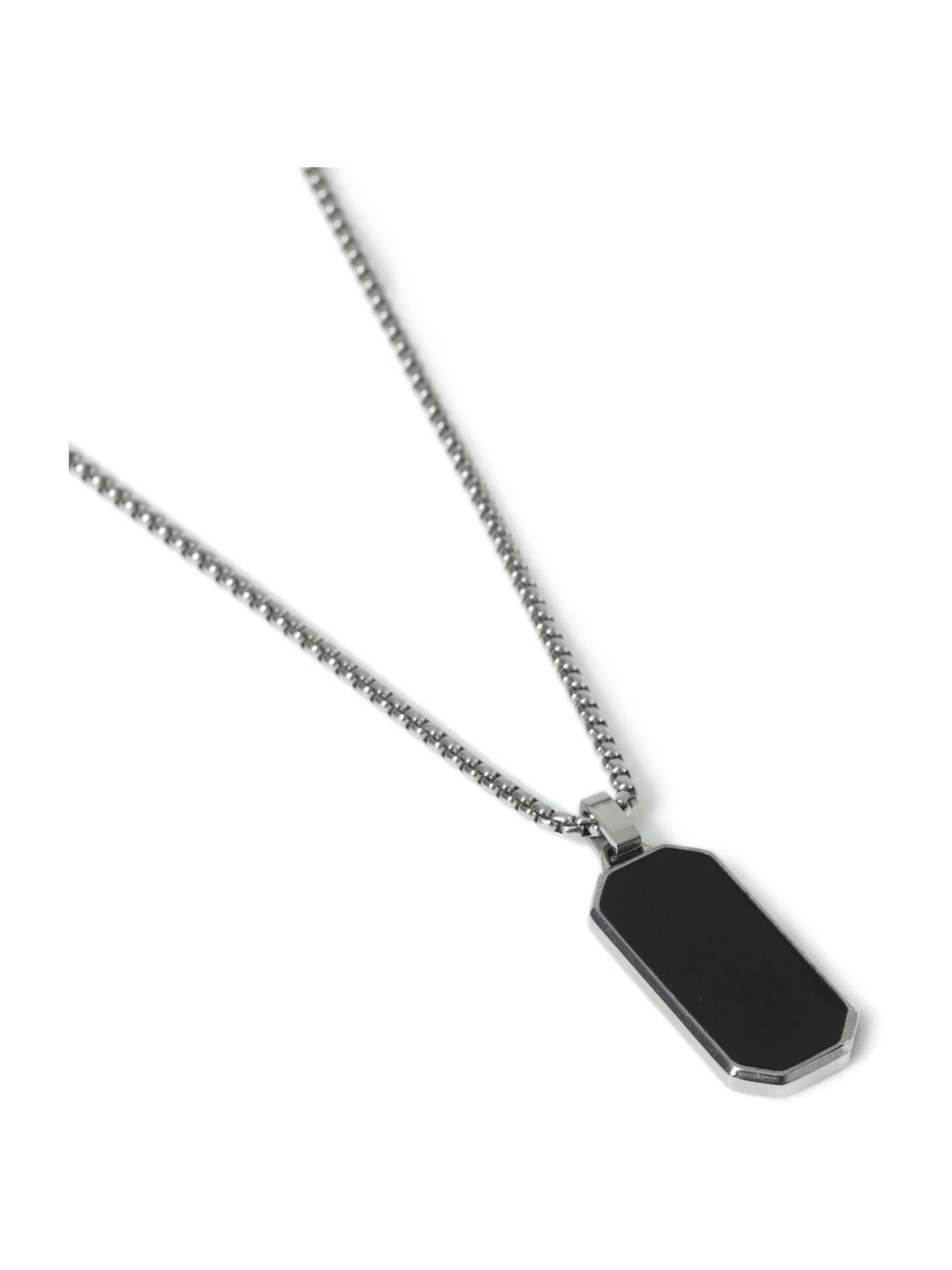 Stainless steel pendant necklace resin detail, imported from the UK