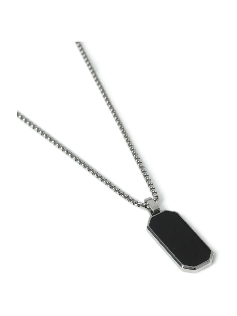 Stainless steel pendant necklace resin detail, imported from the UK
