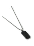 Stainless steel pendant necklace resin detail, imported from the UK