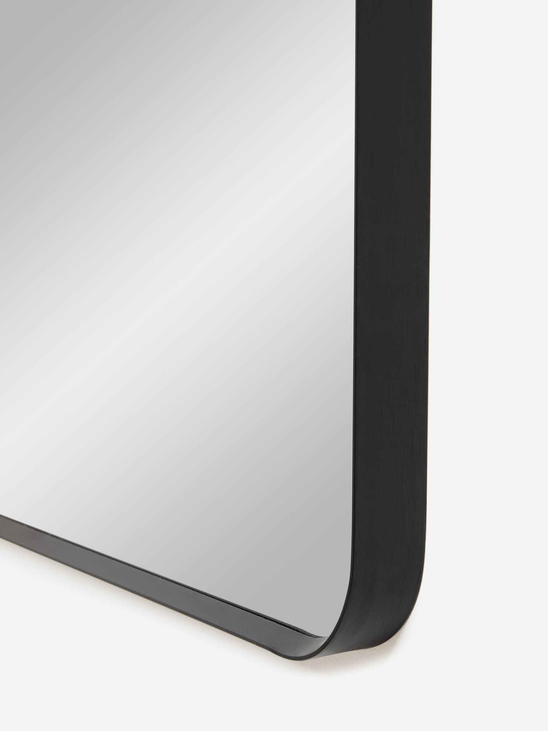 Black metal frame rectangular wall mirror 150cm x 71cm - British product