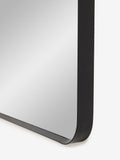 Black metal frame rectangular wall mirror 150cm x 71cm - British product