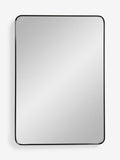 Black metal frame rectangular wall mirror 100cm x 70cm - British product