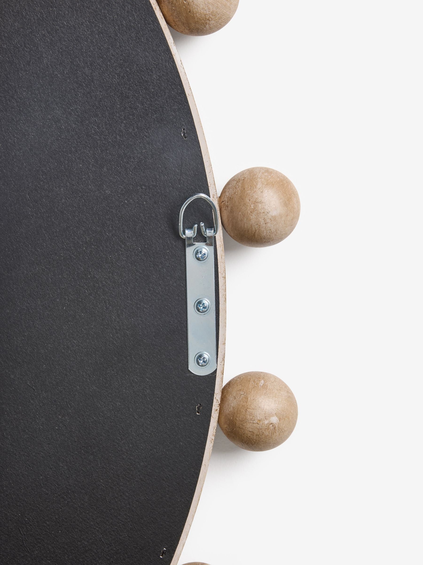 Wood bobbin round wall mirror 75cm x 75cm, UK version