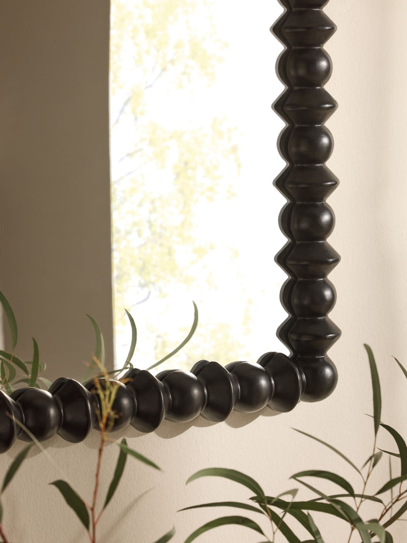 Black Global Bobbin wall mirror 90.5cm x 56.5cm - British product