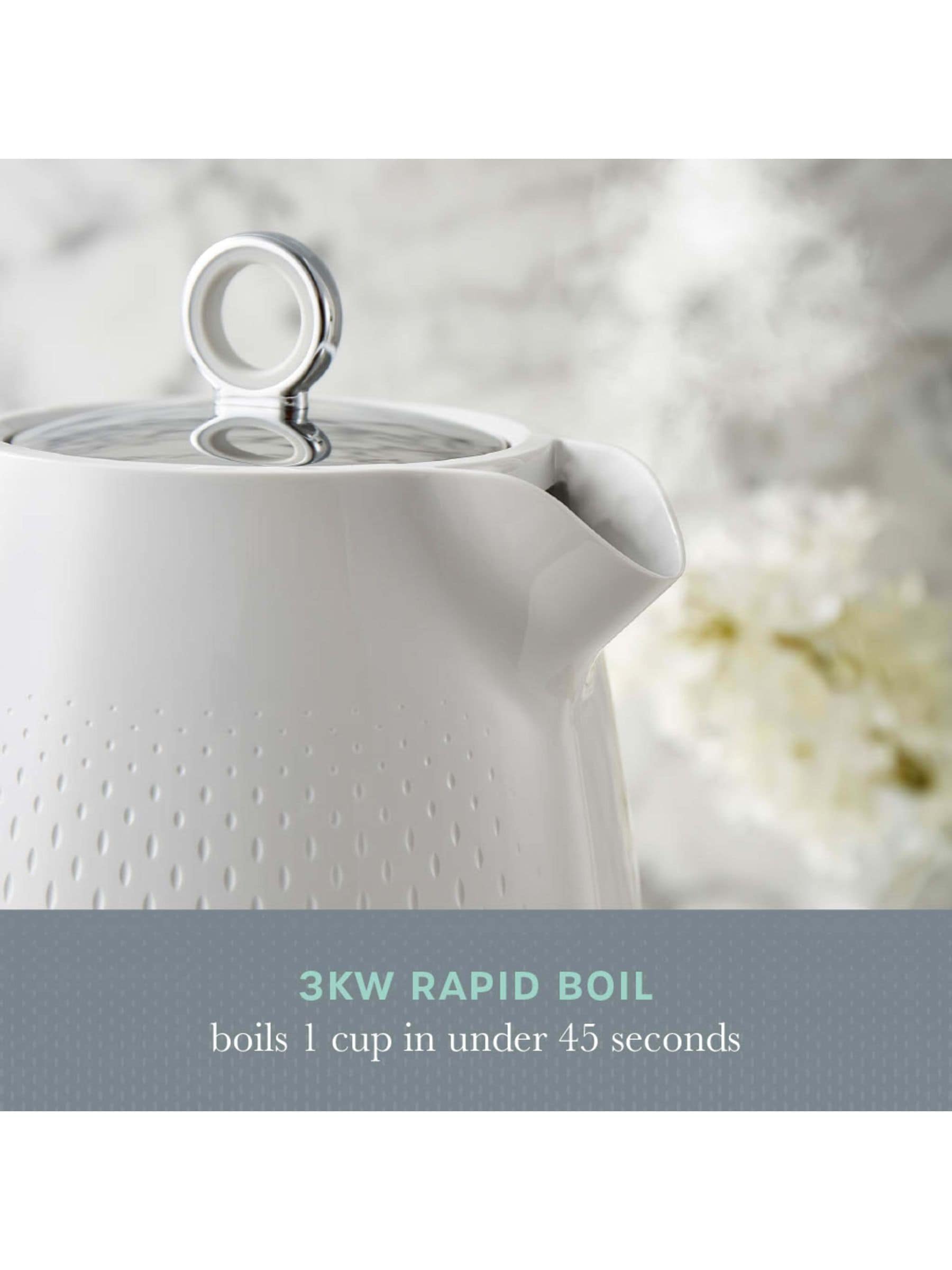 Swan White Elegance Jug Kettle 1.7L (British brand)