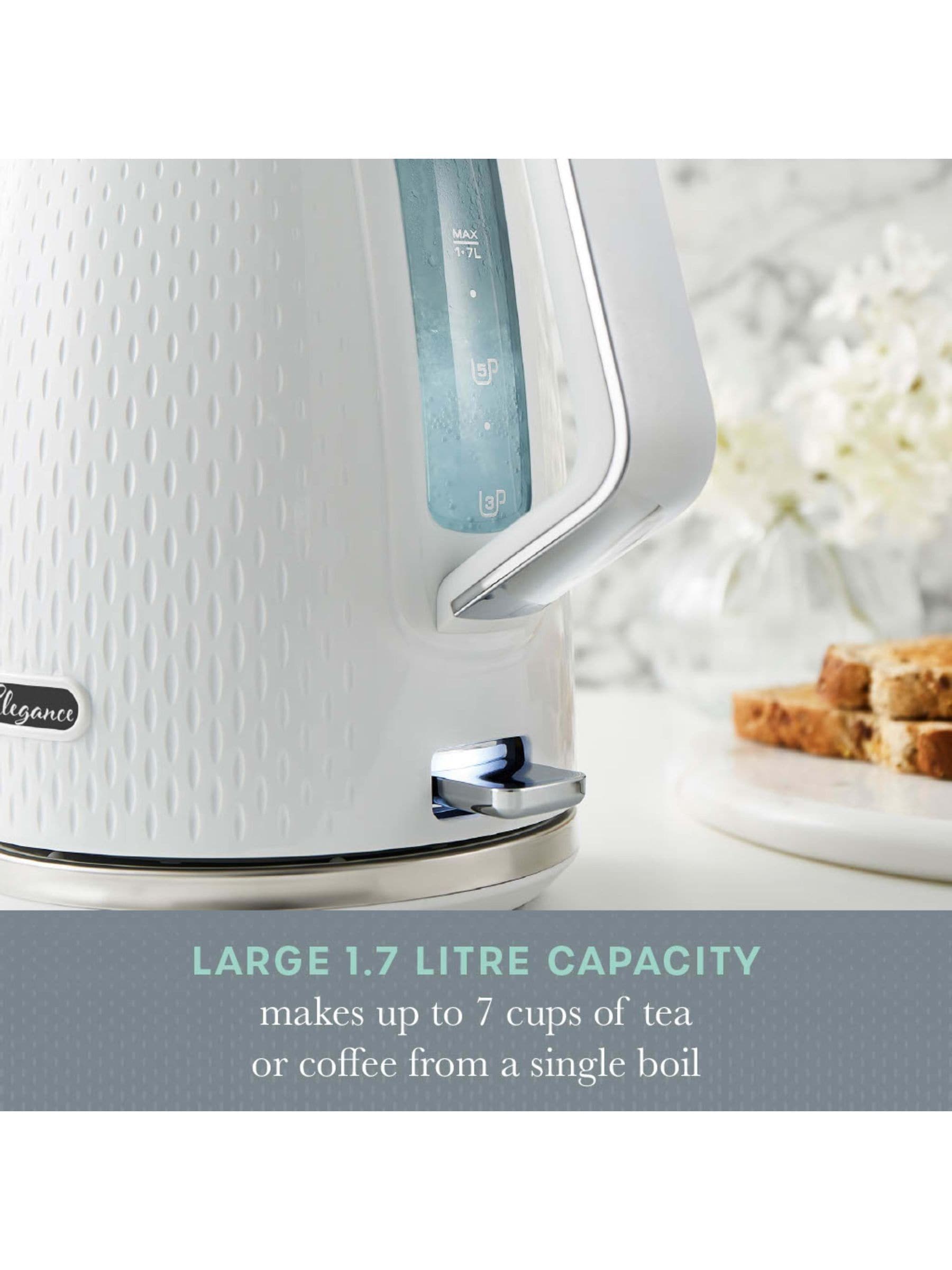 Swan White Elegance Jug Kettle 1.7L (British brand)