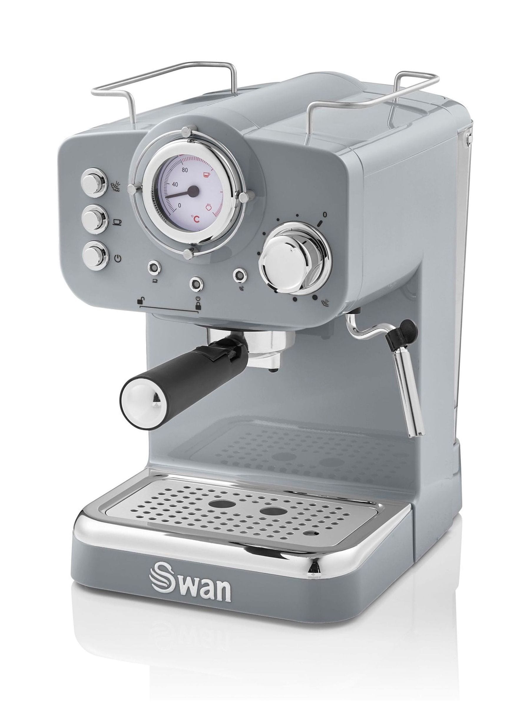 15-Bar Pressure Espresso Machine with 1.2L Detachable Water Tank and Steam Control