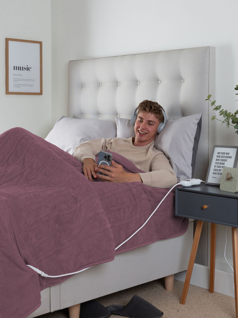 Slumberdown Blue Comfy Hugs 10 Temperature Settings Heated Throw