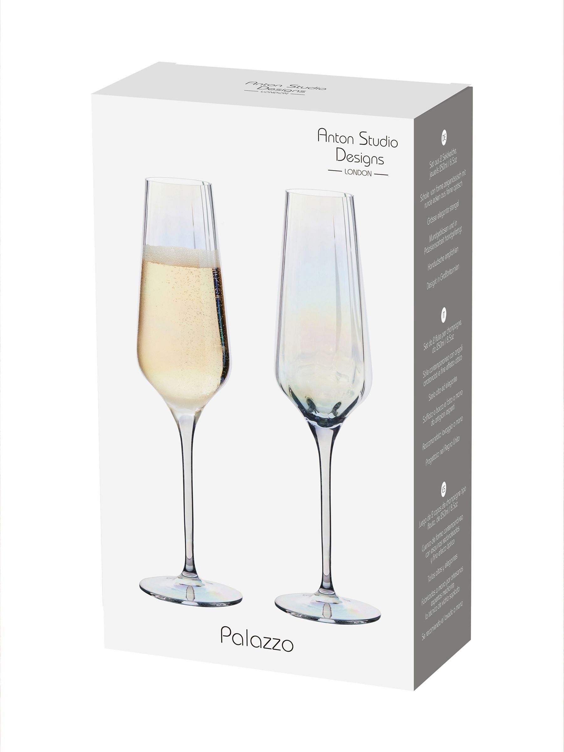 Anton Studio Designs Palazzo champagne flutes set of two - British product