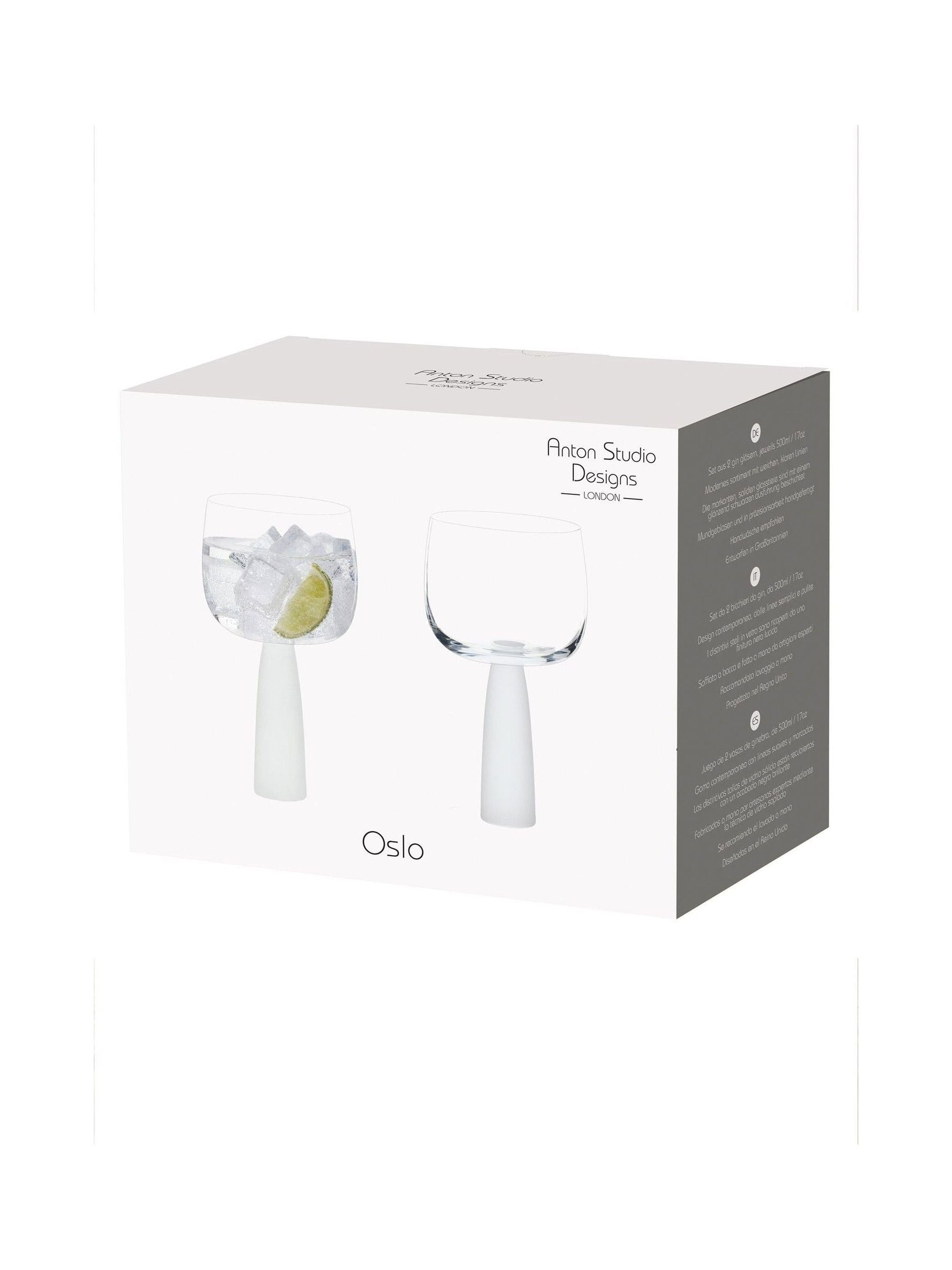 Anton Studio Designs Set of 2 Frost Oslo Gin Glasses
