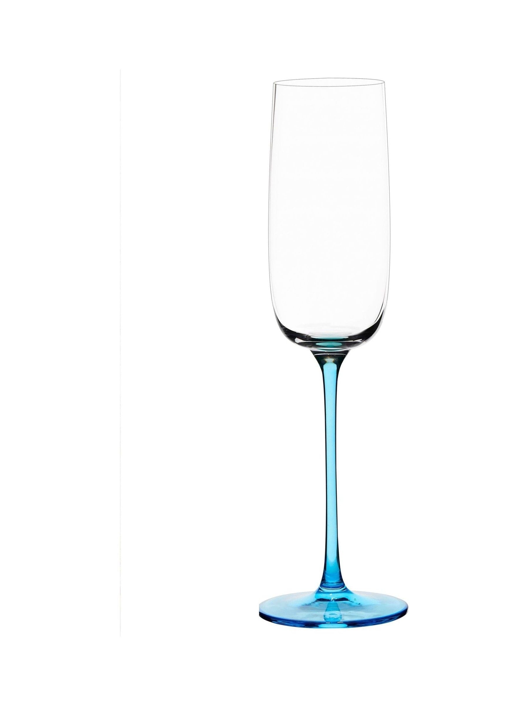 Anton Studio Designs blue gala champagne flutes set of 4 - British product
