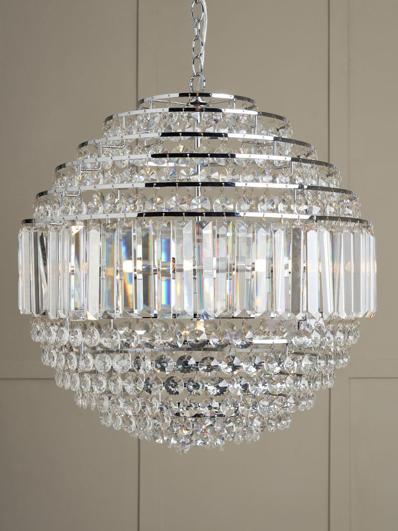 BHS Paladina Crystal Satin Brass Ceiling Light